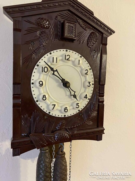 RÉGI MAJAK - BAKELIT ELŐLAPOS - KAKUKKOS ÓRA