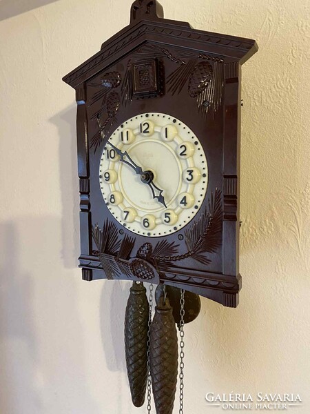 RÉGI MAJAK - BAKELIT ELŐLAPOS - KAKUKKOS ÓRA