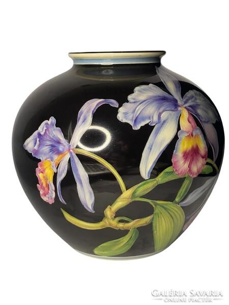 Rosenthal Cattleya Orchideás gömbváza