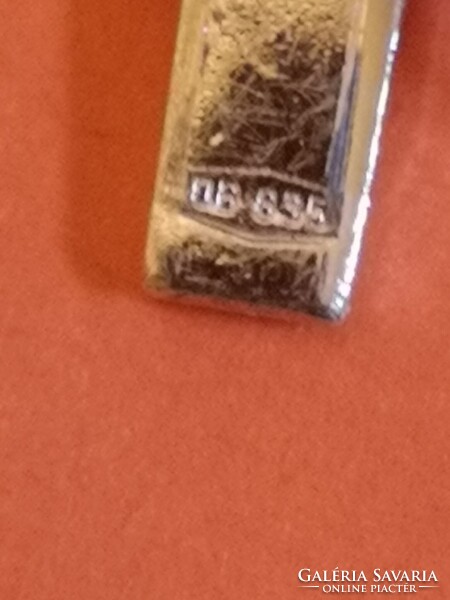 Csodálatos Vintage vastag masszív csiszolt mintás ritka 835-ös ezüst colier nyakék karkötővel