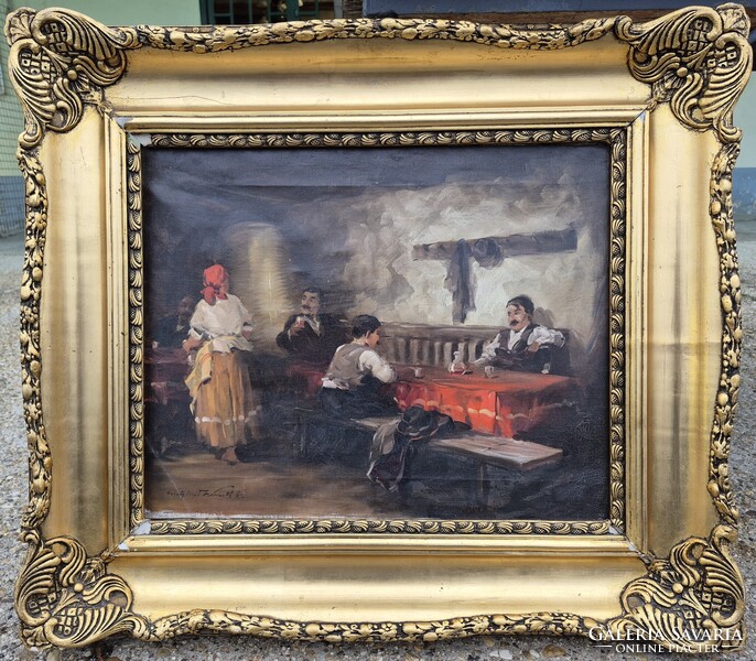 Gyertyáni Németh Gyula / Kocsmai jelenet