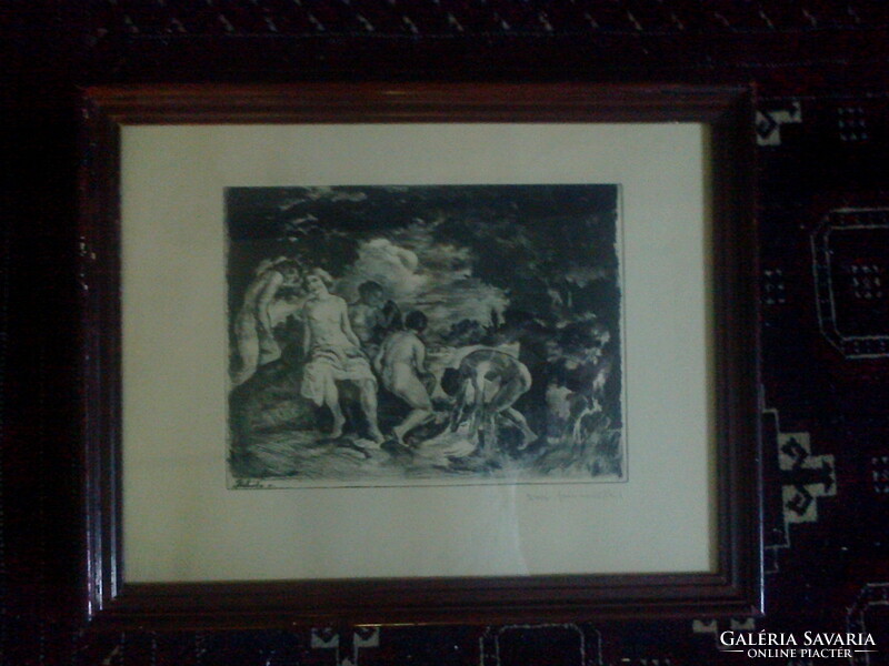 Iványi Grünwald Béla : Fürdőző nők rézkaca