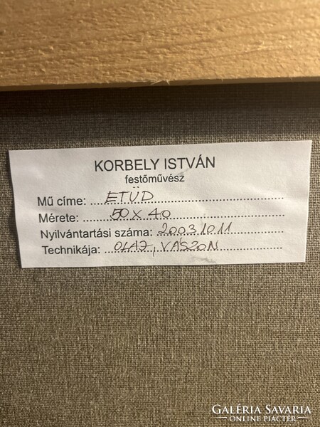Korbely István Etüd olaj vászon