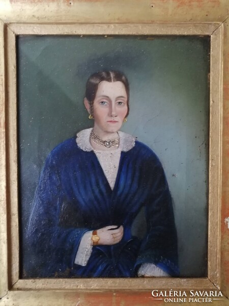 ANTIK BIEDERMEIER NŐI PORTRÉ