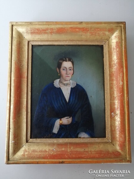 ANTIK BIEDERMEIER NŐI PORTRÉ