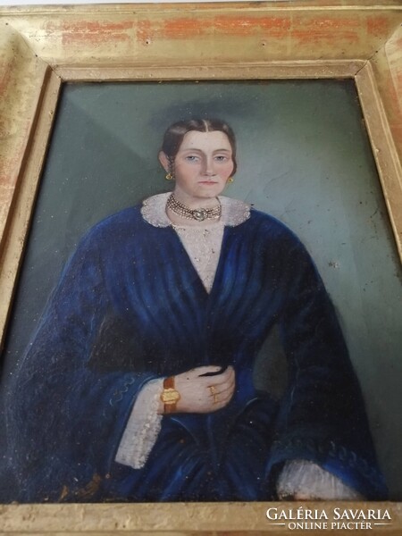 ANTIK BIEDERMEIER NŐI PORTRÉ