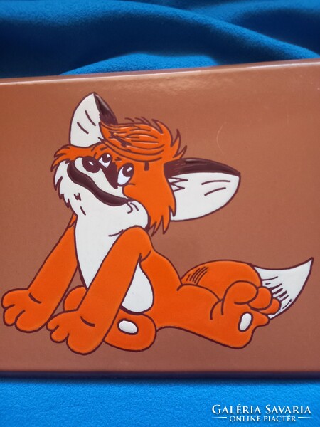 VUK a kisróka mesefigurás Retro zomànctàbla Tűzzománc Tábla Ritka!!!