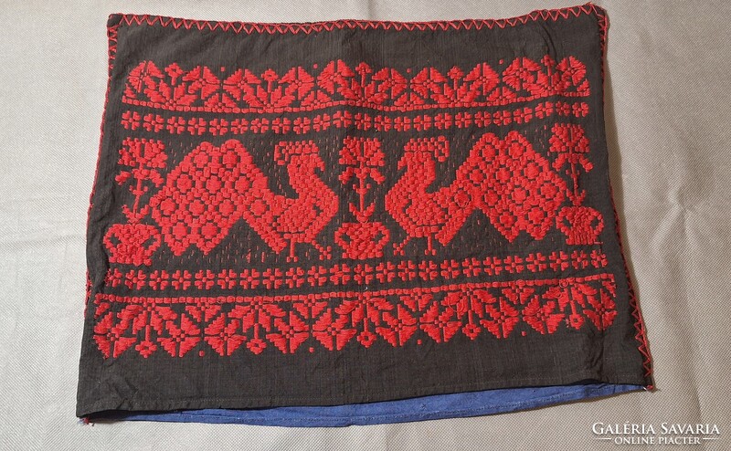 Kakasos néprajzi  vászon párnahuzat díszpárna