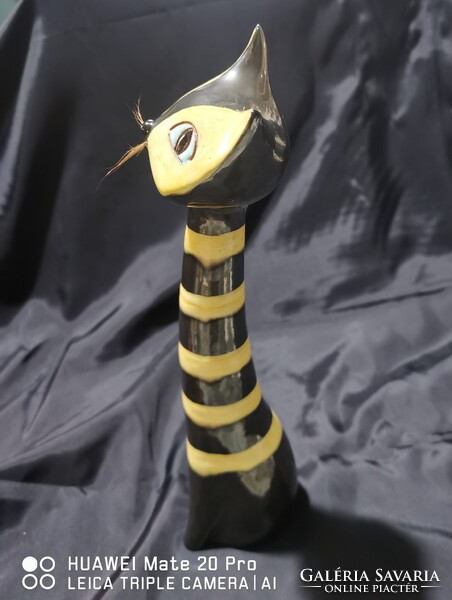 Austria kerámia art deco cica macska 30cm