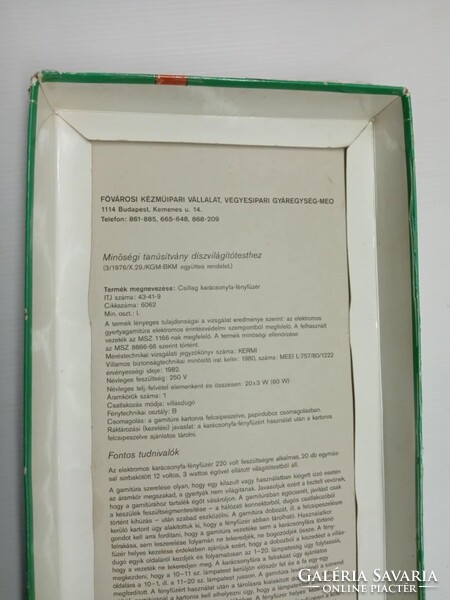 Régi, retró karácsonyfa égősor, izzósor  20 darabos,   --9--