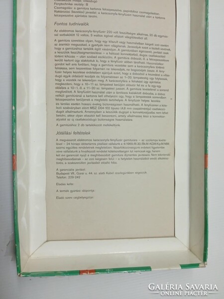 Régi, retró karácsonyfa égősor, izzósor  20 darabos,   --9--