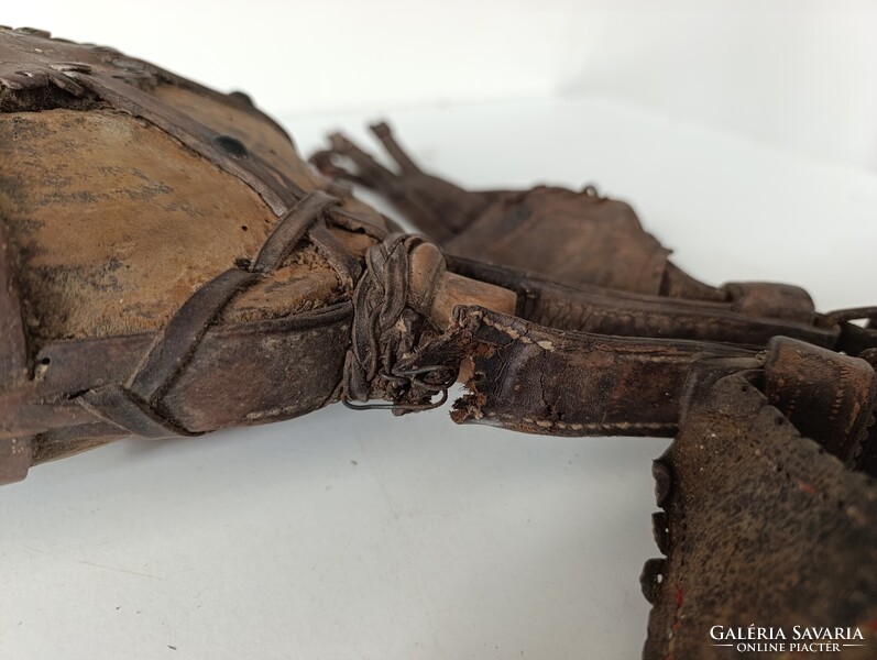 Csikóbőrös kulacs 1905 antik néprajzi népművészeti csikós pásztor eszköz szerszám címer 703