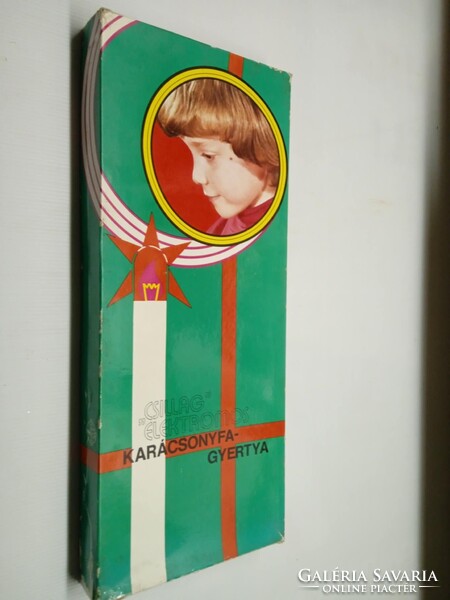 Régi, retró karácsonyfa égősor, izzósor  20 darabos,   --9--