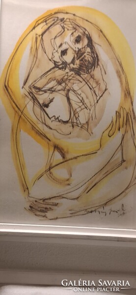 Macskássy Izolda selyem kép