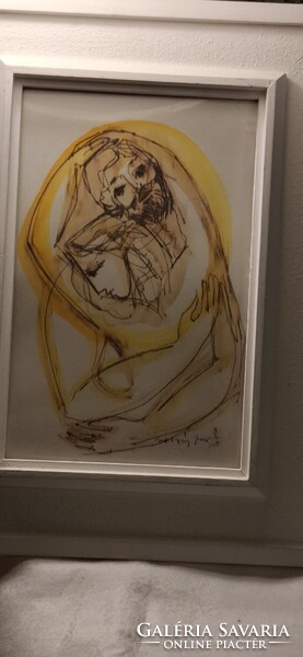 Macskássy Izolda selyem kép