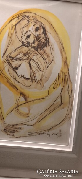 Macskássy Izolda selyem kép