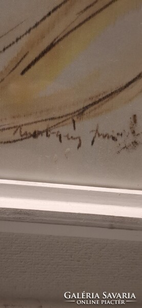 Macskássy Izolda selyem kép