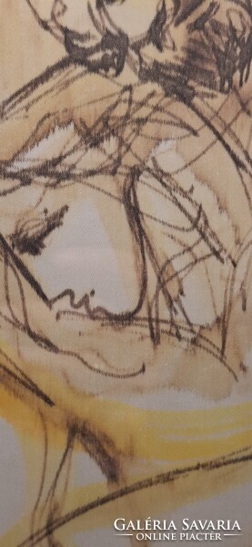 Macskássy Izolda selyem kép