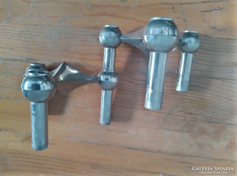 2 db Fritz Nagel retro moduláris gyertyatartó