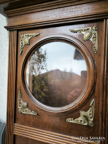 Szecessziós Art Deco falióra doboz,Fali vitrin szekrény kulcstartó lámpa tartó,Ereklye ,hàzi àldàs