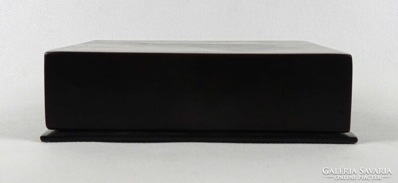 1Y171 Régi távol - keleti festett lakk doboz 15 x 15 cm