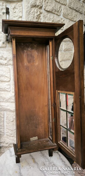 Szecessziós Art Deco falióra doboz,Fali vitrin szekrény kulcstartó lámpa tartó,Ereklye ,hàzi àldàs