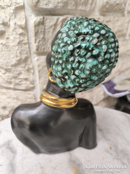 Art Deco színes Keràmia figura  ritka Ràhmer  Mària jelzett. Nem az Izsépi keràmia !!