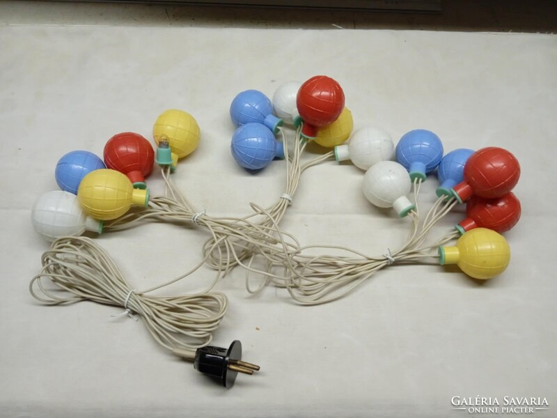 Régi, retró karácsonyfa égősor, izzósor  18 darabos,   --15--