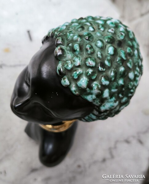 Art Deco színes Keràmia figura  ritka Ràhmer  Mària jelzett. Nem az Izsépi keràmia !!