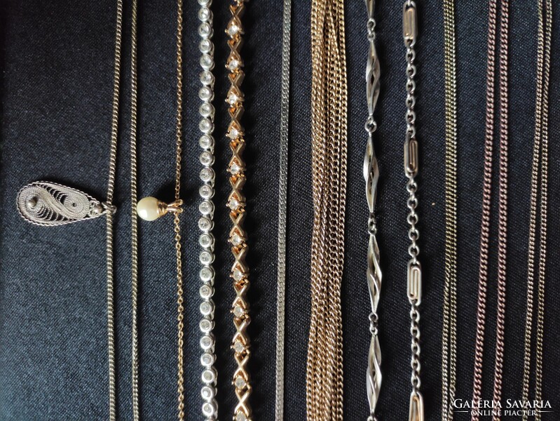 Arany ezüst színű bizsu karkötők nyaklánc csomag