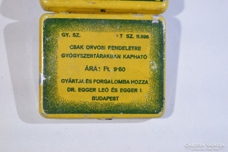 Hydrocodin tabletta , Dr. Egger gyógyszeres doboz , csomagolás retro