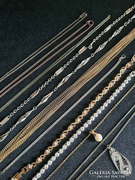 Arany ezüst színű bizsu karkötők nyaklánc csomag