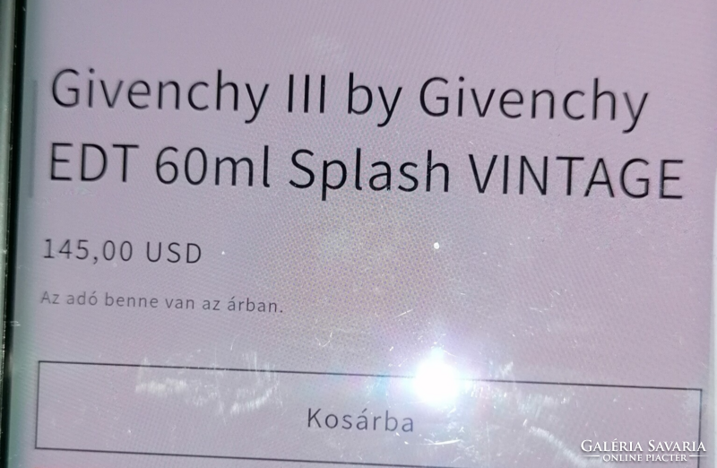 Vitage Givenchy III eau de Toilette 120!!! ml. Tester tele palack 1970-ből. Extrém ritka!!