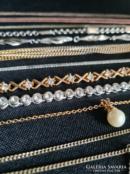 Arany ezüst színű bizsu karkötők nyaklánc csomag