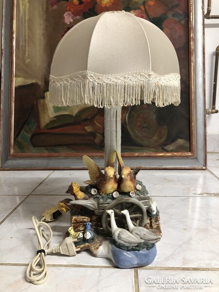 Régi, Különleges, Retro, extra giccses Porcelán asztali  éjjeli lámpa