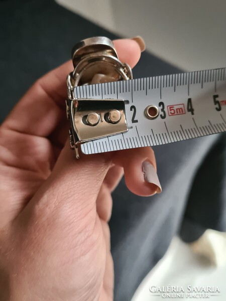 Óriás különleges gyöngyház köves ezüst gyűrűk