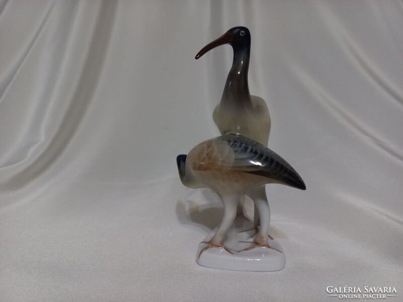 Hollóházi porcelán Íbisz madárpár hibátlan állapotban