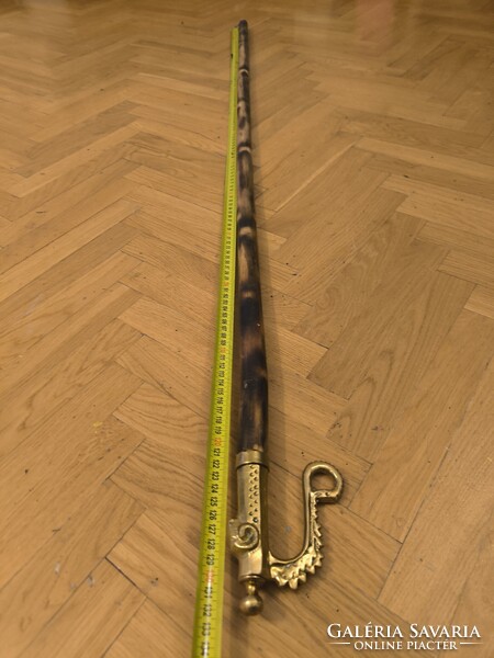 Gyönyörű Réz kos fejes túrabot pàsztor bot , juhász kampó Gamó Mikulás bot. Kos éskígyó fejes