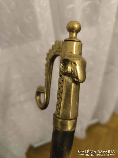 Gyönyörű Réz kos fejes túrabot pàsztor bot , juhász kampó Gamó Mikulás bot. Kos éskígyó fejes