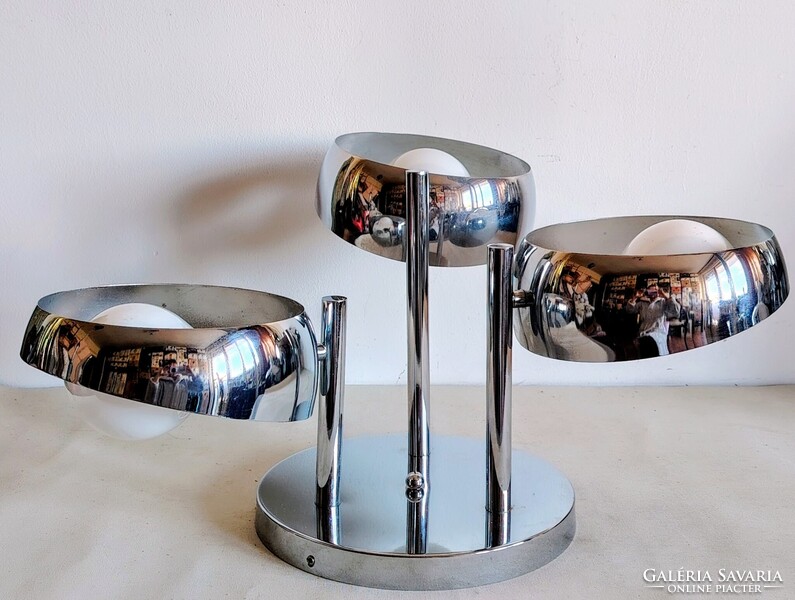 Space age Űrkorszaki króm mennyezeti lámpa Etro ALKUDHATÓ