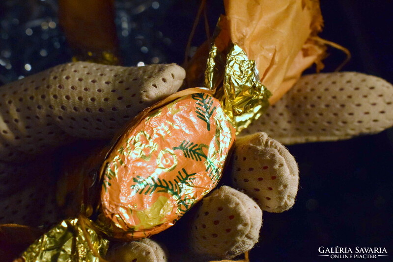 4 darab igazán Régi konzum szaloncukor  ,  karácsonyfadísz