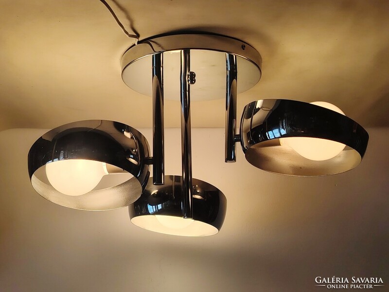 Space age Űrkorszaki króm mennyezeti lámpa Etro ALKUDHATÓ