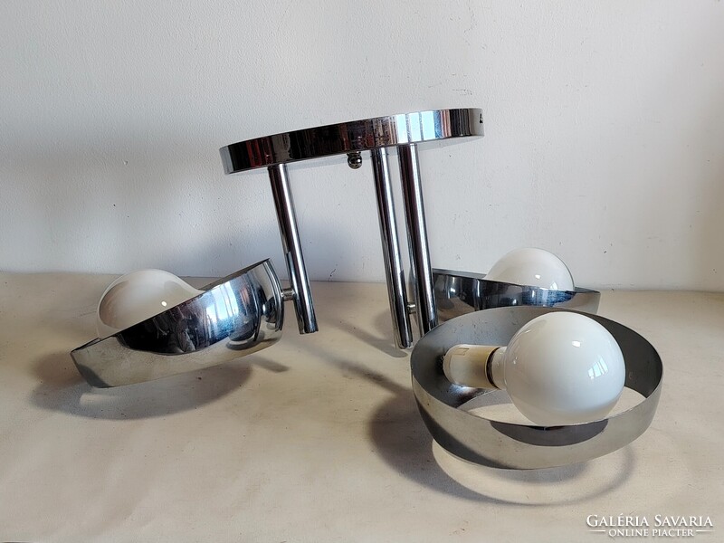 Space age Űrkorszaki króm mennyezeti lámpa Etro ALKUDHATÓ