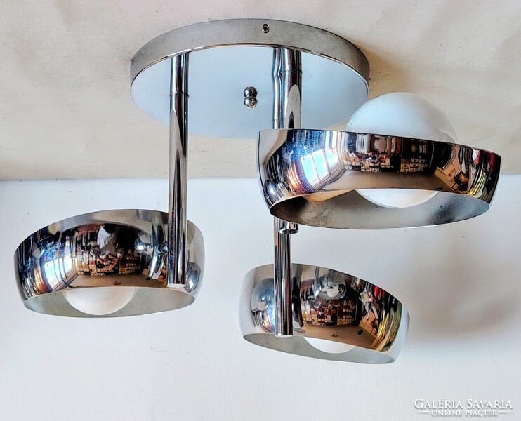 Space age Űrkorszaki króm mennyezeti lámpa Etro ALKUDHATÓ
