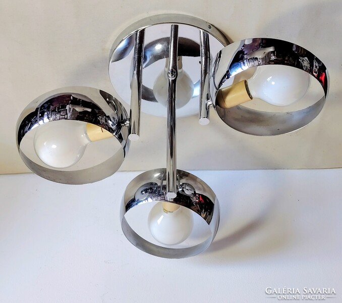 Space age Űrkorszaki króm mennyezeti lámpa Etro ALKUDHATÓ