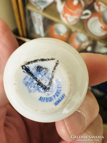 Alföldi porcelán kulacs + 5 pohár
