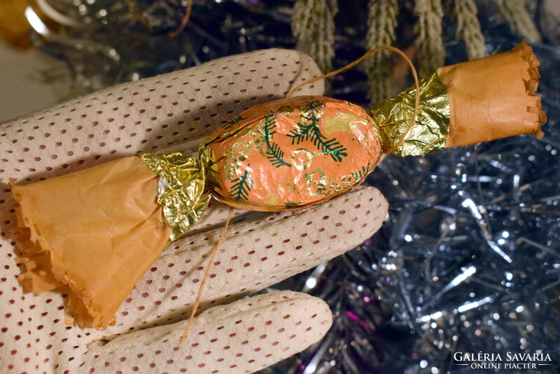 4 darab igazán Régi konzum szaloncukor  ,  karácsonyfadísz