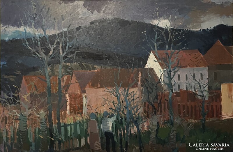 HATALMAS!!! Luzsicza Lajos (1920-2006) 116x166!!! cm EREDETI olajfestménye