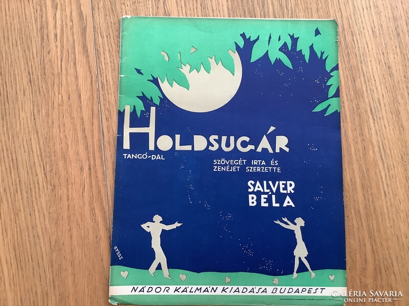 Holdsugár /Tangó-dal/ - kotta Byssz Róbert címaprajzával /Zeneműnyomda metszése/