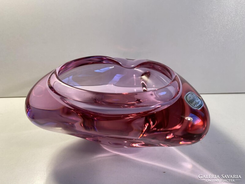 MILOSLAV KLINGER - CSEH ART GLASS- TÁLKA, DÍSZÜVEG, HAMUTARTÓ ('60-as ÉVEK)